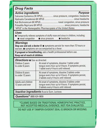 Hyland's 4 Kids Stuffy Nose & Sinus Relief - Quick-Dissolving Tablets for Ages 2-12 - Buy Online on GoSupps.com