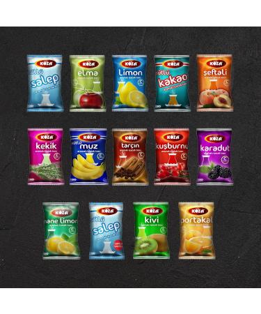 Koza Instant Cocoa Beverage Powder Sticks - 16 Pack | Turkish Drinking Chocolate | Hot & Cold Milk Drink | Premium Sahlep Cocoa Mix - Buy Online on GoSupps.com