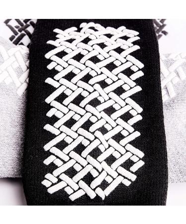 Non Skid Diabetic Crew Socks - Breathable Anti Slip Socks for Painful Feet Relief - 6 Pairs Black 10-13 - Buy Online on GoSupps.com