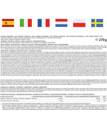 High-Dose Vitamin C 1000 mg + Zinc 10 mg - 360 Vegan Tablets pH-Neutral & Bioavailable Supplement Made in Germany - No Additives - Buy Online on GoSupps.com