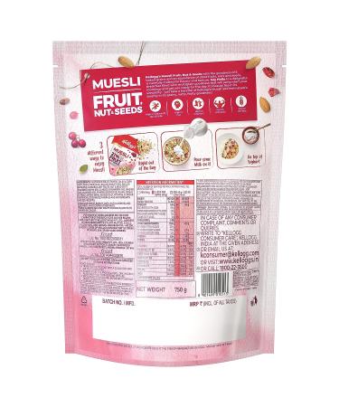 Kellogg's 21% Fruit and Nut Muesli Pouch - 750g | Delicious Breakfast Option - Buy Online on GoSupps.com