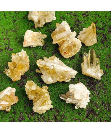 Natural Crystal Rough Natural Raw Calcite Crystal Cluster Geode Stone Irregular Specimen Gemstone Yellow Quartz Crystal Cluster for Reiki Home Decoration 400g (Color : 400g) - Buy Online on GoSupps.com