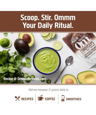 Om Mushroom Superfood Cordyceps Organic Powder - 3.5 oz for Energy, Stamina & Sports Performance - Buy Online on GoSupps.com