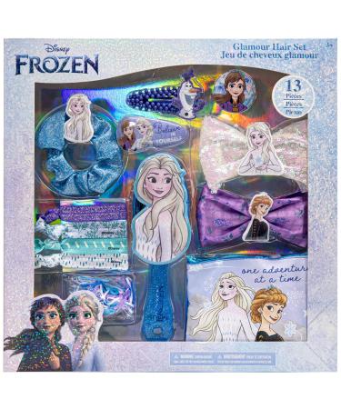 Disney Frozen - Townley Girl Hair Accessories Box|Gift Set for Kids Girls|Ages 3+ (13 Pcs) Including Hair Bow  Hair Brush  Hair Clips and More  for Parties  Sleepovers and Makeovers
