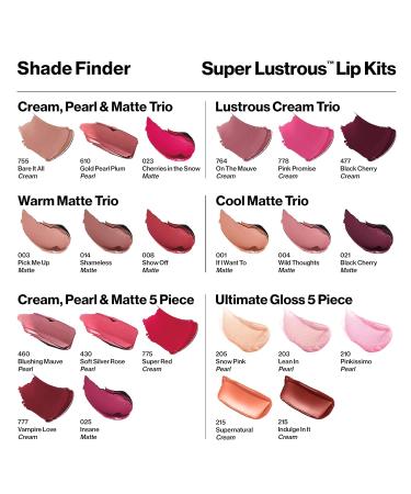Revlon Super Lustrous Lip Gloss Set - 5 Piece Gift Set with High Shine Cream & Pearl Finishes - Buy Online on GoSupps.com