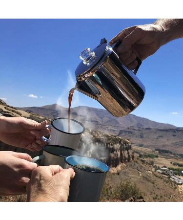 Frog Warrior Camping Coffee Pot - 9 Cup Percolator for Camps, Cabin, and RV Stovetops - Buy Online on GoSupps.com