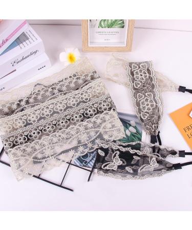 Zifengcer Lace Headbands for Women Girls - Set of 8 Elegant Stretch Wide Headwraps - Buy Online on GoSupps.com
