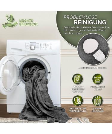 Sinnlein Heating Ceiling 180x130cm - T V S d GS Approved Electric Thermal Blanket | 9 Temp Levels | Washable | Timer Function | Cuddly Comfort - Buy Online on GoSupps.com