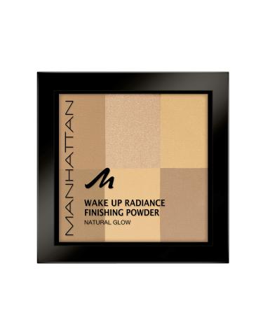 Manhattan Wake Up Radiance Finishing Powder in the color 002 Honey For a natural glow on the skin Available in 2 colors