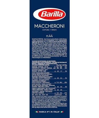  Barilla Barilla Macaroni Pasta 1 kg - Buy Online on GoSupps.com