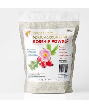 100% Pure Rosehip Powder - 1KG Multivitamin and Mineral Super-food for Equine Health and Joint Support