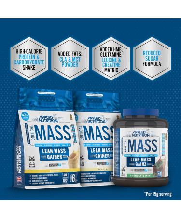 Applied Nutrition Critical Mass Professional 2.4kg Vanilla - High Calorie Weight Gainer for Lean Mass - 16 Servings - Buy Online on GoSupps.com
