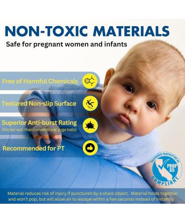 ProBody - Pilates Exercise Ball - Multiple Sizes Gym Grade Balance Ball for Fitness - Yoga - Workout Pregnancy & Physical Therapy - Buy Online on GoSupps.com