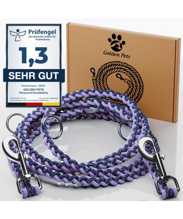 Test grade: very good - dog leash reflecting i 2m adjustable weatherproof & tearproof up to 250 kg i paracord Kleine Umh ngeleine I small - large dogs navy - lilac lilac up to 15 kg - Buy Online on GoSupps.com