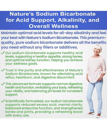 Organic Aluminum Free Baking Soda - Nature's Pure Sodium Bicarbonate Powder for Health & Wellness - 1lb - Buy Online on GoSupps.com