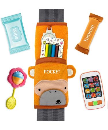 Trunki SnooziHedz Mylo Monkey Seat Belt Pads - Orange | Comfy Children's Seatbelt Cover for Car Seats and Pram - Buy Online on GoSupps.com