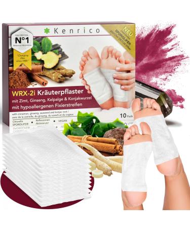 Kenrico WRX-2i herbal pavement with cinnamon ginseng Kelpalge konjak root 100% naturally detoxification plaster detox detoxification pads feet detox pavement cure bodies detoxify foot patch patch