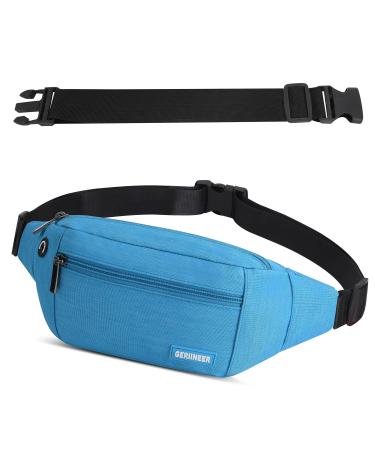 Fall pocket belt pocket with a 30 cm elongated belt women and men's belly pocket suitable for travel sport running and all outdoor activities hip pocket women sport (blue)