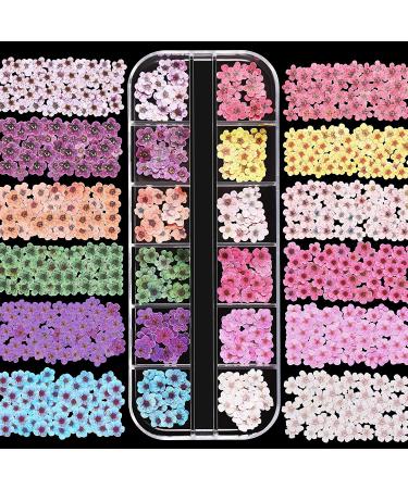 3 Boxes 36 Grids 3D Nail Flowers Stickers Decals Sequins for DIY Nail Art Decoration - Buy Online on GoSupps.com