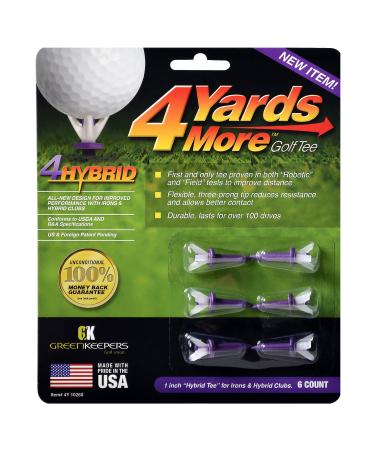 Greenkeepers 4 Hybrid Golf Tee , Purple , 1"