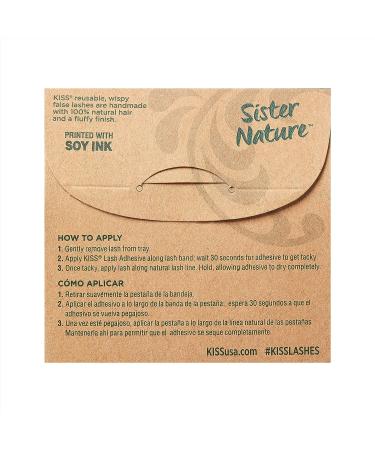 Sister Nature Willow False Eyelashes - 100% Natural Hair, Wispy & Fluffy, Reusable - KISS Lashes - Buy Online on GoSupps.com