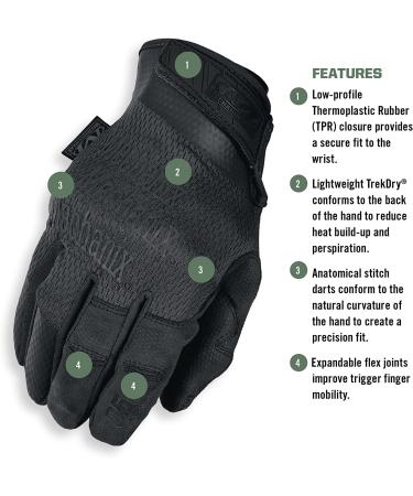 Mechanix Wear 0.5mm High-Dexterity Covert Tactical Work Gloves - Black Large - Buy Online on GoSupps.com