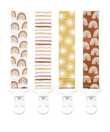 Stadela Baby Pacifier Clip Leash Soothie Holder Unisex for Girl or Boy 4 Pack Gift Set Universal Fit (Boho Baby) Western Baby - Buy Online on GoSupps.com