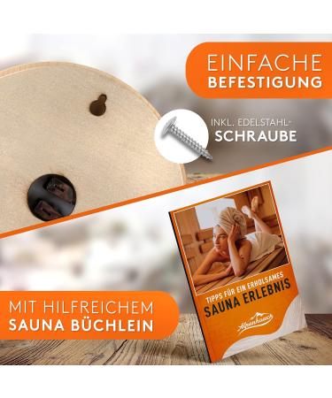 ALPENHAUCH 2in1 Sauna Thermometer Hygrometer - Precise Wood Design Automatic Calibration & Elegant Sauna Accessories - Buy Online on GoSupps.com