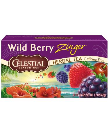 Celestial Seasonings Herbal Tea Caffeine Free Wild Berry Zinger 20 Tea Bags 1.7 oz (47 g)