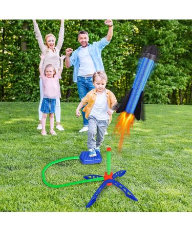 Fosuboo Toys Rocket - Outdoor Air Pressure Games for Kids | Fun Garden Gifts for Young Girls | 3 LED & 3 Foam Rockets - Buy Online on GoSupps.com