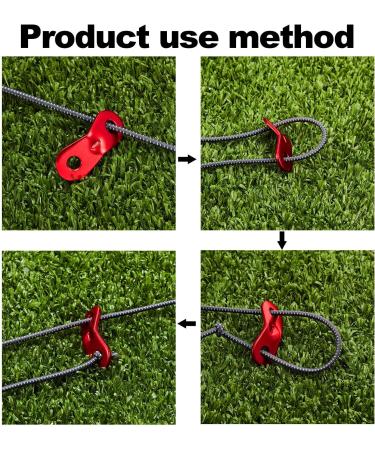 SATINIOR 20pcs Aluminum Guyline Cord Adjuster | Tent Tensioners for Camping | Red Circle Design - Buy Online on GoSupps.com