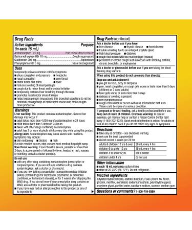 Amazon Basic Care Severe Daytime Cold and Flu Relief Liquid Medicine - 12 Fl Oz (Pack of 1) - Buy Online on GoSupps.com