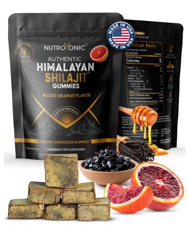 NutroTonic Authentic Himalayan Shilajit Gummies Himalayan Shilajit, No Added Sugar, Manuka Honey, Organic Blood Orange Flavor Hormonal Balance & Energy Trial Pack of 5 Gummies