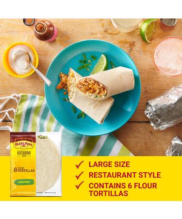 Old El Paso Restaurant Style Grande Flour Tortillas 6-Count - 6 Pack of 1.34 lb. Tortillas - Buy Online on GoSupps.com