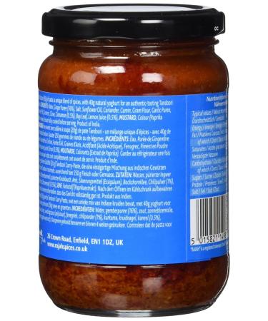 Rajah Tandoori Curry Paste | Authentic Slightly Sharp Spice Paste for Meat Fish & Vegetables | 300g Pack for International Shipping - Buy Online on GoSupps.com