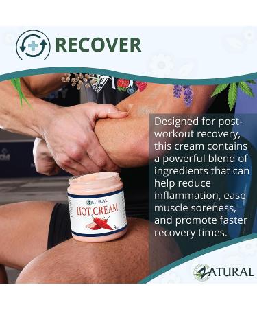 Organic Hot Cream 8oz: Cellulite & Muscle Rub, Pain Relief & Weight Loss, Skin Firming Body Wrap - Doctor Formulated Professional Grade - Buy Online on GoSupps.com