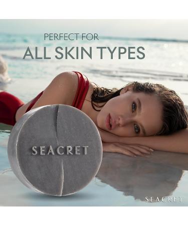 SEACRET Mud Soap with Foaming Net - Luxurious Exfoliating Cleanser for Glowing Skin | International Shipping Available - Buy Online on GoSupps.com