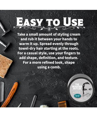 Men's Styling & Hair Thickening Cream | Medium Hold Long Lasting Natural Matte Finish | Nourishing Hair Products for Men (2oz) - International Shipping Available - Buy Online on GoSupps.com