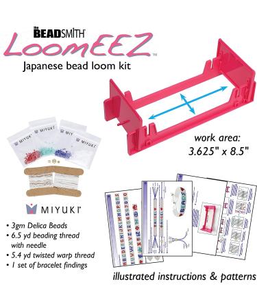 Beadsmith LoomEEZ Japanese Bead Loom Kit with Miyuki Glass Beads - Bracelets, Necklaces, Belts & More - Buy Online on GoSupps.com