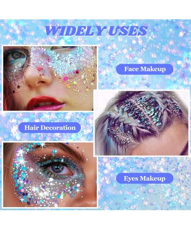 Remione Self-Adhesive Glitter Stones & Face Gel Set - 430 Glitter Stones + 50ml Gel for Festival Makeup Body Art & Nails - Perfect for Parties - Buy Online on GoSupps.com