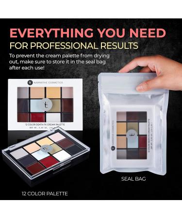 Narrative Cosmetics 12-Color Death FX Cream Palette - Professional Waterproof SFX Makeup for Stage, Film, Costumes, Cosplay, Halloween - Buy Online on GoSupps.com