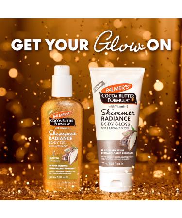 Palmer's Cocoa Butter Formula Shimmer Body Oil with Vitamin E - 5.1 Fl Oz | Radiant Skin Hydrating Oil for Dark Tones & Tans | International Shipping Available - Buy Online on GoSupps.com