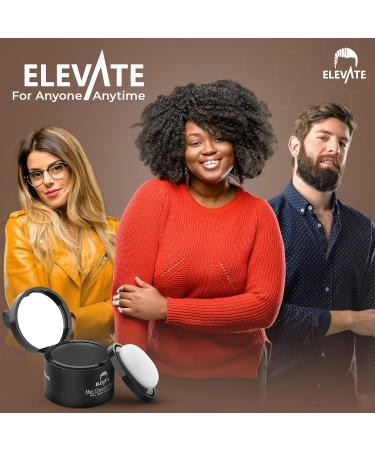 ELEVATE Hair Line Powder - Instant Hair Loss Concealer & Root Touch Up for Men & Women | Gray Coverage in Black - Buy Online on GoSupps.com