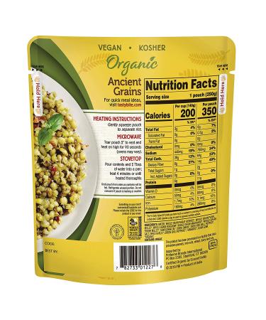 TASTY BITE Organic Ancient Grains - 8.8 Oz | Nutritious Superfood Blend - Buy Online on GoSupps.com