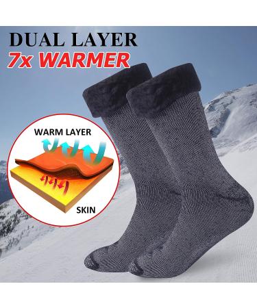 Time and River Thermal Socks - Unisex Soft Insulated Heat Socks for Winter Activities (Black)*2 | Medium Size - Buy Online on GoSupps.com