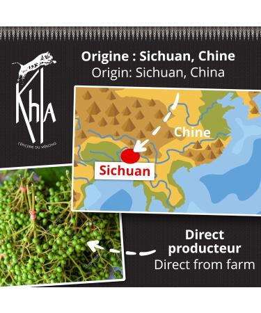 Khla - Whole Green Sichuan Pepper - 100g Grain Pepper Bag - Fine Food Ingredient Cuisine - Green Sichuan Berries - Direct Pro - Buy Online on GoSupps.com