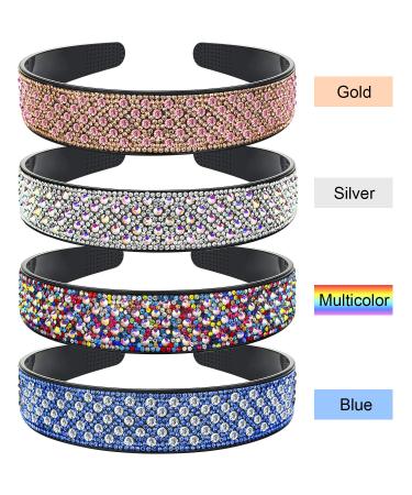 Crystal Rhinestone Hairband Set - 4Pcs Bling Headbands for Women and Girls - Buy Online on GoSupps.com