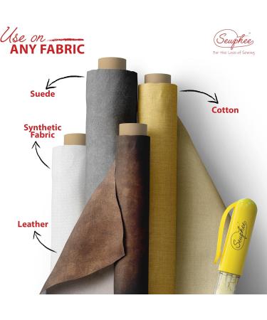Sewphee Washable Fabric Markers 2-Pack Yellow & White for Sewing - Tailors Chalk Marker Set for Detailed Markup - Sewing Supplies & Accessories - Buy Online on GoSupps.com
