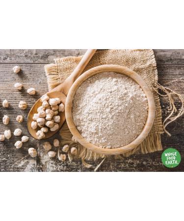 Wholefood Earth Organic Chickpea Flour 500g - Vegan, GMO Free, High Fibre | Certified Organic - Buy Online on GoSupps.com
