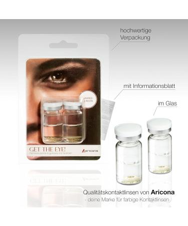 Aricona Turquoise Blue Annual Contact Lenses - Prescription-Free Colored Manga Cosplay Lenses (2 Pieces) - Buy Online on GoSupps.com